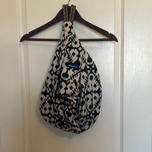 New Kavu Rope Bag Retired Print Blue Blot Backpack